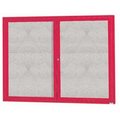 Aarco Aarco Products ODCC3648RR 48 in. W x 36 in. H Outdoor Enclosed Bulletin Board - Red ODCC3648RR
